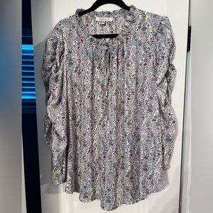 Sheer floral blouse